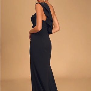 Lulus black one shoulder dress
